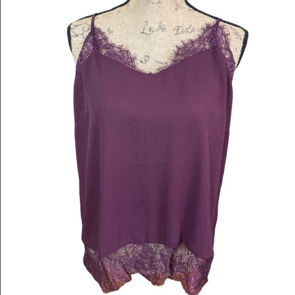 Shinestar Purple Lace Camisole Tank